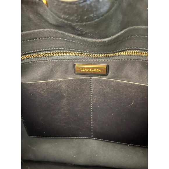 ✺ AUTHENTIC TORY BURCH BLUE AND CREAM MONOGRAM SHOULDER BAG - Picture 11 of 14